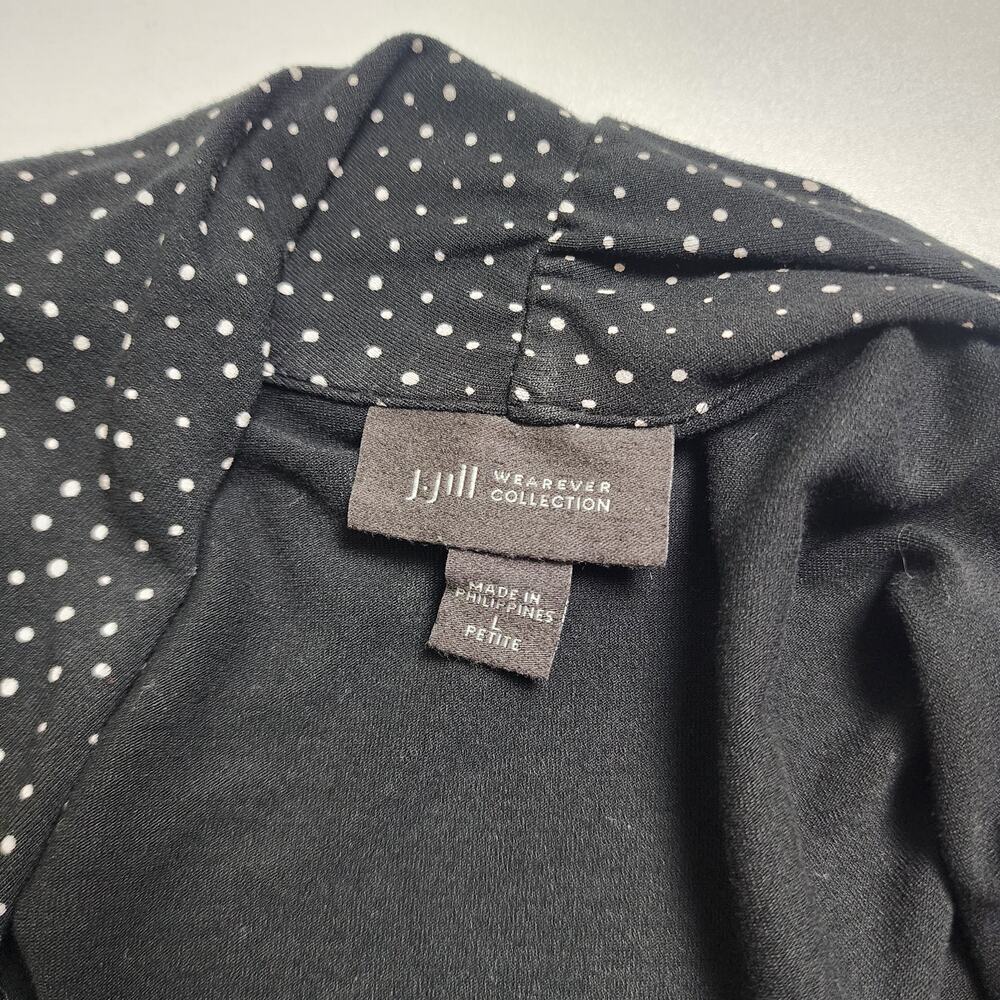 J Jill Wearever Collection Womens‎ Polka Dot Long Sleeve Dress Size L Petite - Picture 6 of 11